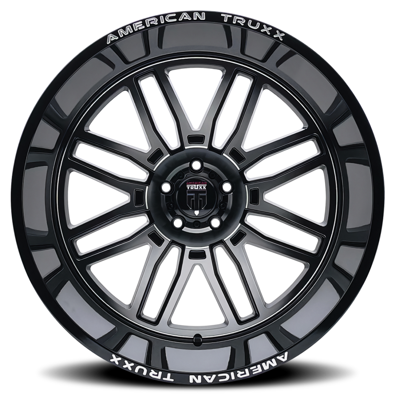 American Truxx AT1915 Restless 24x14 / 8x170 BP / -76mm Offset / 125.2mm Hub Gloss Blk Mill Wheel