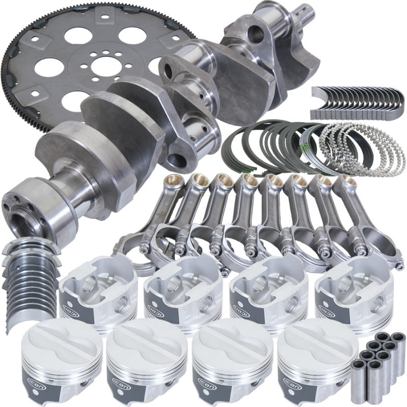 Eagle Chevy 350 1Pc 3.750in Crank 5.700in I-Beam Rods -10cc 4.000in Pistons Balanced Assembly