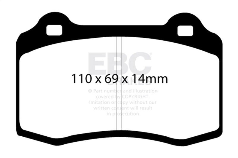 EBC Racing 92-00 Dodge Viper 8.0 RP-X Front Brake Pads