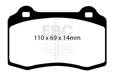 EBC Racing 04-08 Ferrari 430 4.3L SR-21 Sintered Race Front Brake Pads