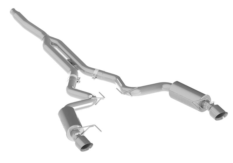 MBRP 15-18 Ford Mustang EcoBoost 2.3L Alum 3in Cat Back Dual Split Rear Exit (Street Version)