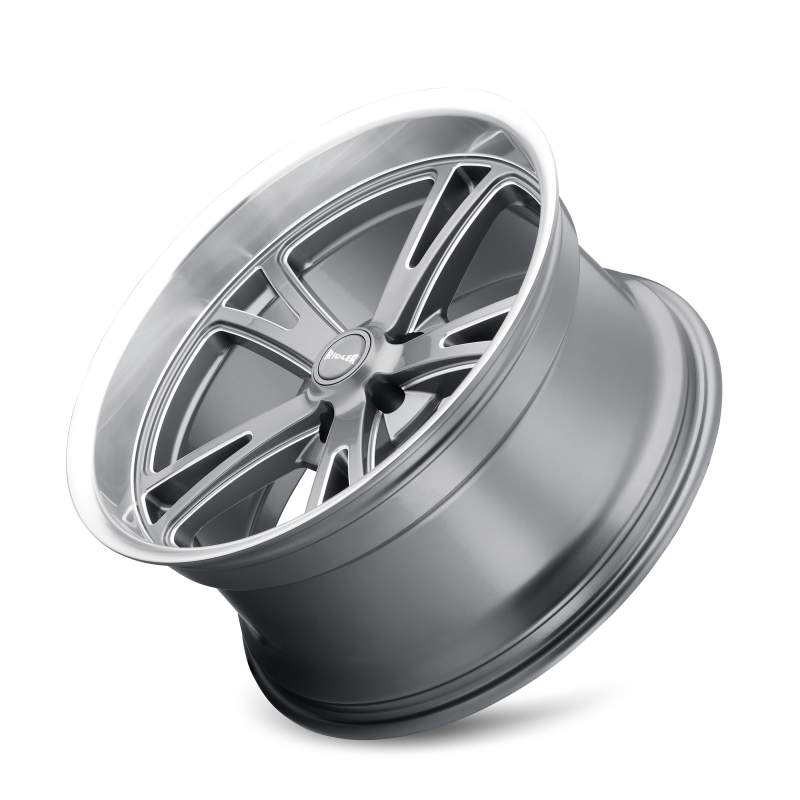 Ridler 606 18x8 / 5x127 BP / 0mm Offset / 83.82mm Hub Gloss Grey Machined Wheel