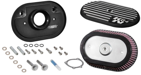 K&N Street Metal Intake System for 02-06 Harley-Davidson Road King F/I 88cl Side Draft Dyna/Softail