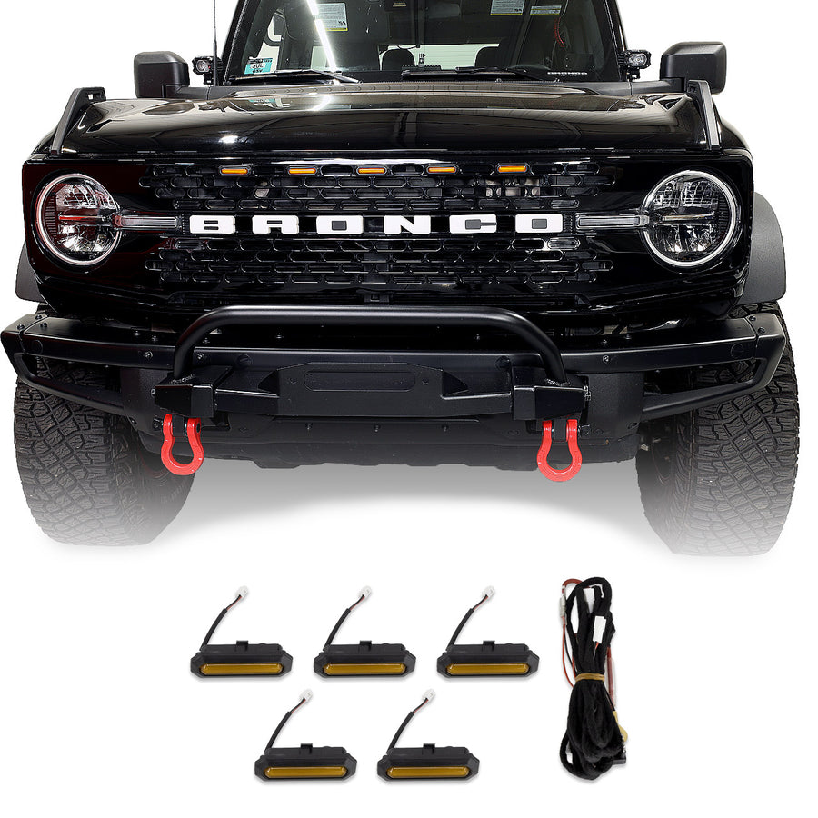 IAG I-Line 5pc Amber Grille Light Kit