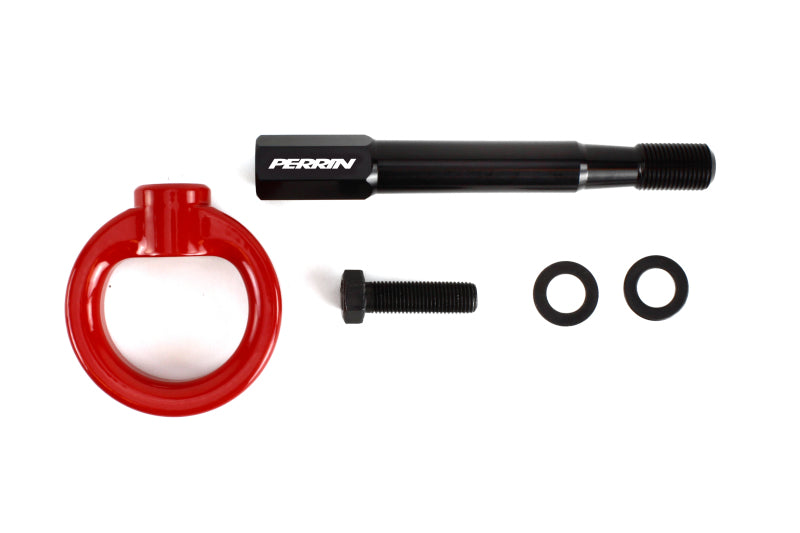 PERRIN 15-21 Subaru WRX/STI / 24-26 Crosstrek / 25-26 Forester Tow Hook Kit (Rear) - Red