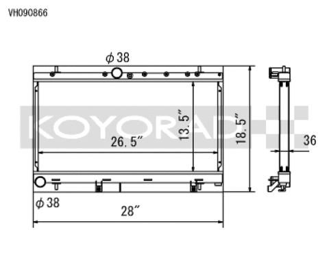 Koyo 2002 Subaru Impreza WRX 2.0L Turbo Radiator