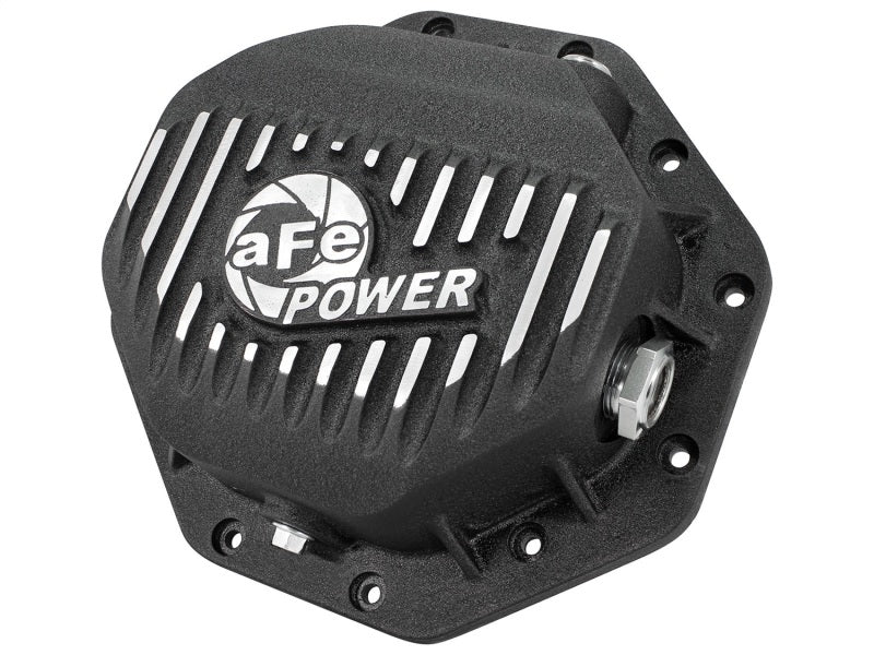 aFe Rear Differential Cover (Black Machined; Pro Series); Dodge/RAM 94-14 Corporate 9.25 (12-Bolt)
