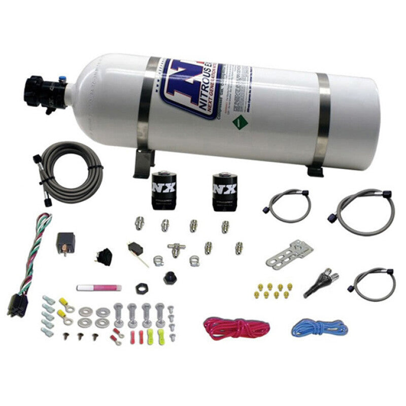 Nitrous Express All Sport Compact EFI Single Nozzle Nitrous Kit (35-50-75 HP) w/15lb Bottle