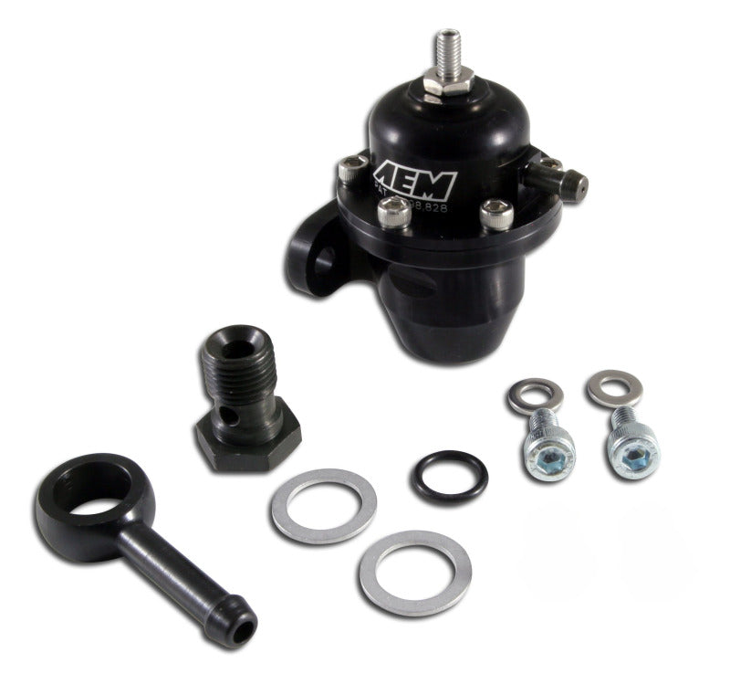 AEM 86-93 Acura / 95-98 TL / 88-91 Civic/CRX / 92-01 Prelude Black Adjustable Fuel Pressure Regulato