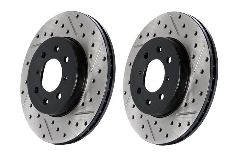 StopTech 08+ Subaru STI (Will Not Fit 05-07) Slotted & Drilled Sport Brake Rotor