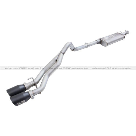 aFe Rebel Series CB 3in Middle Side Exit SS Exht w/Polish Tips 09-16 Chevy Silverado/GMC Sierra 1500