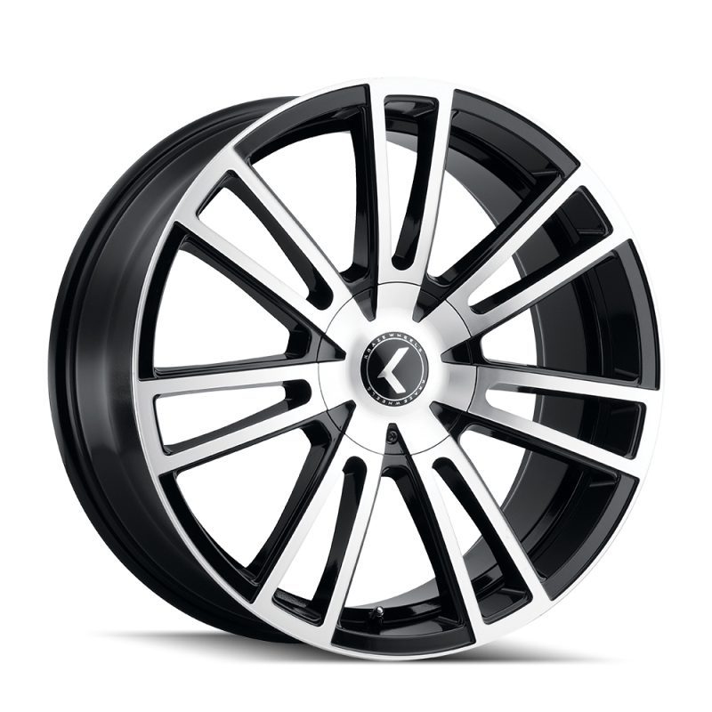 Kraze KR183 Spectra 18x8 / 5x115/120 BP / 40mm Offset / 74.1mm Hub Gloss Black Machined Wheel