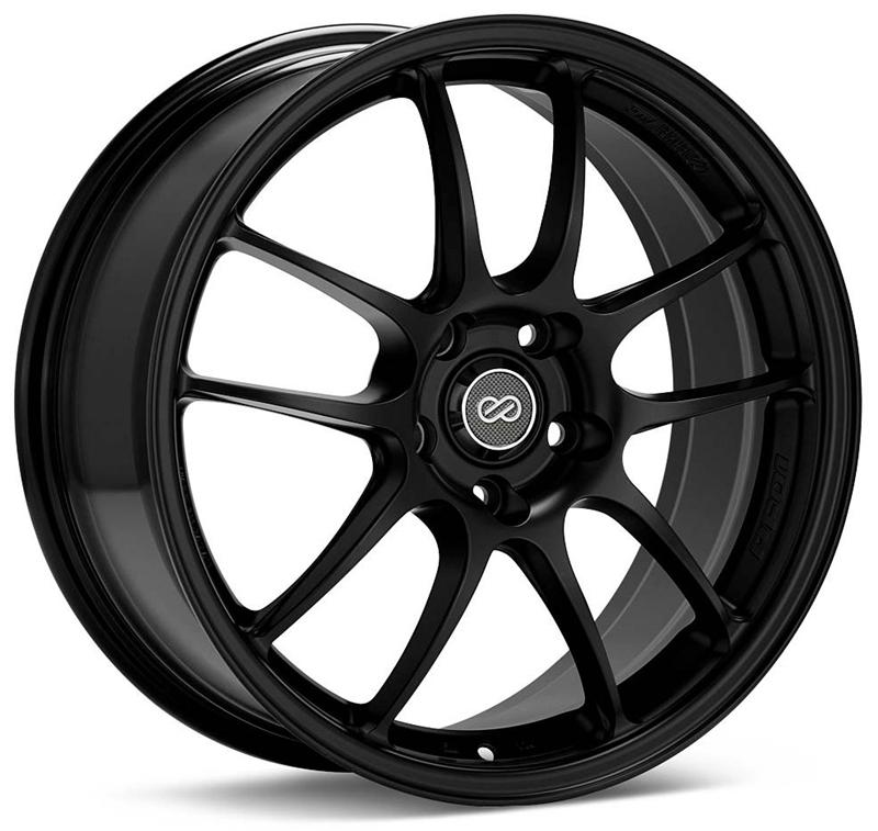 Enkei PF01 17x7 4x100 38mm Offset 75mm Bore Diameter Matte Black Wheel **SPECIAL ORDER**