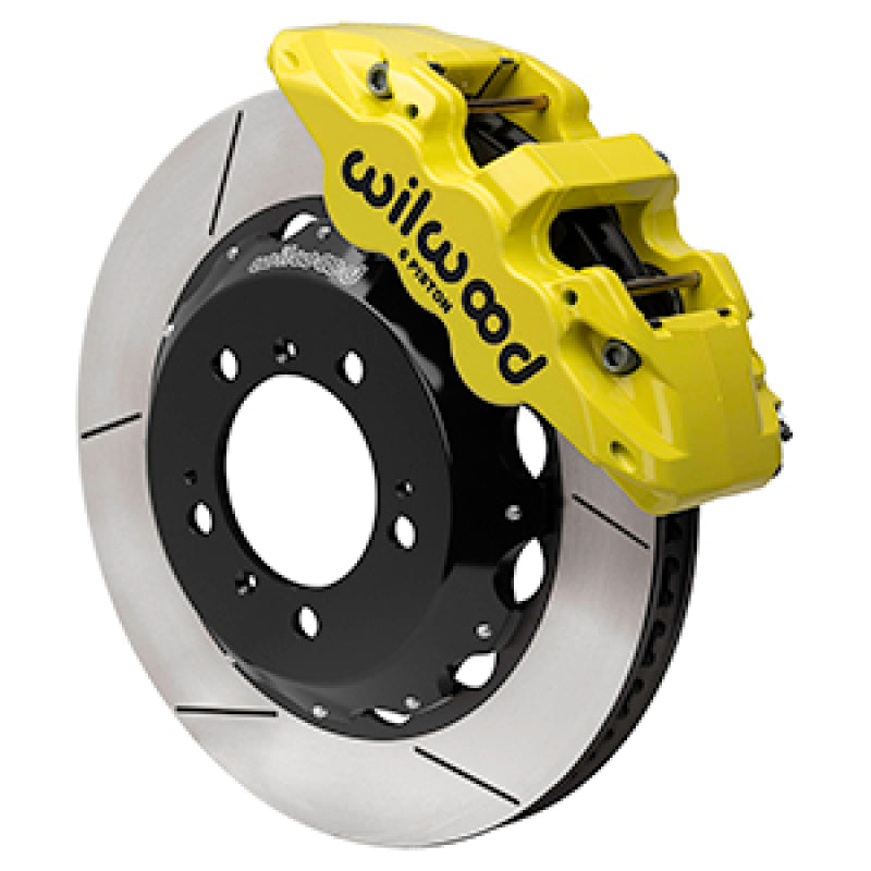 Wilwood 99-12 Porsche 911(996/997) Aero6 Front Brake Kit Slotted 14.00in Rotor W/Lines - Yellow