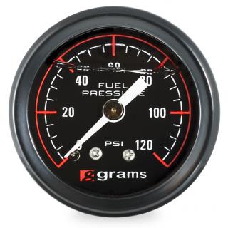 Grams Performance Universal 0-120 PSI Fuel Pressure Gauge - White Face
