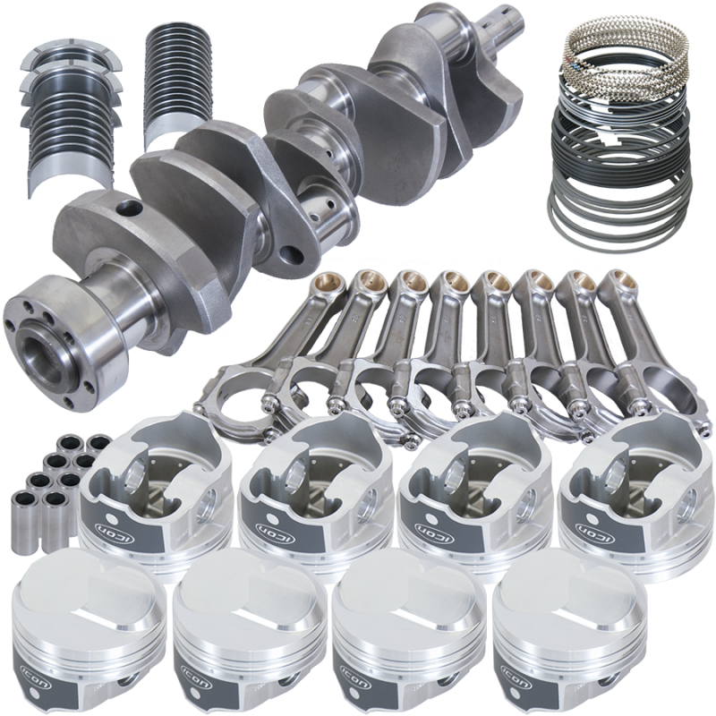 Eagle Chevy 454 1Pc 4.000in Crank 6.135in I-Beam Rods 43cc Dome 4.310in Pistons Rotating Assembly