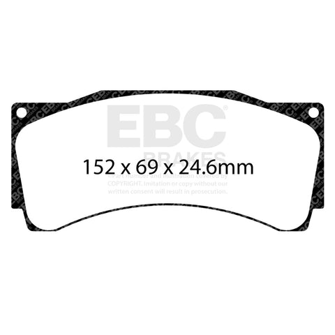EBC Racing Alcon CAR89 (25mm Brake Pad) SR-11 Sintered Race Brake Pads