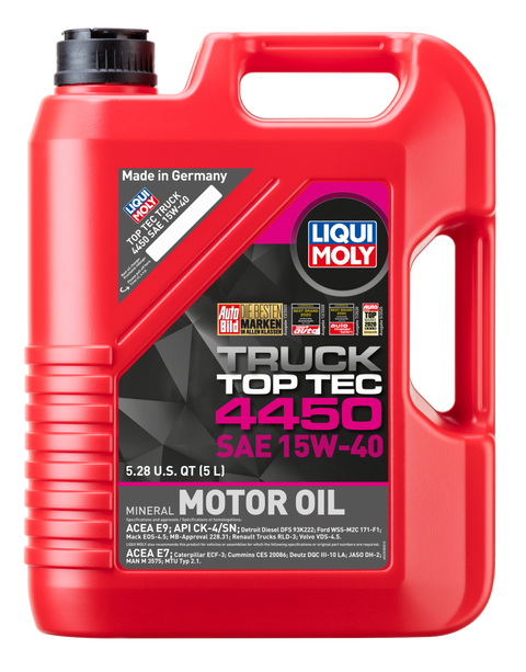 LIQUI MOLY 5L Top Tec Truck 4450 Motor Oil SAE 15W40