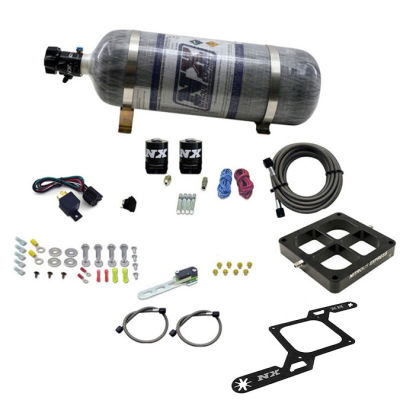 Nitrous Express Dominator Single Entry Crossbar Pro-Power Nitrous Kit (100-500HP) w/Comp Bottle
