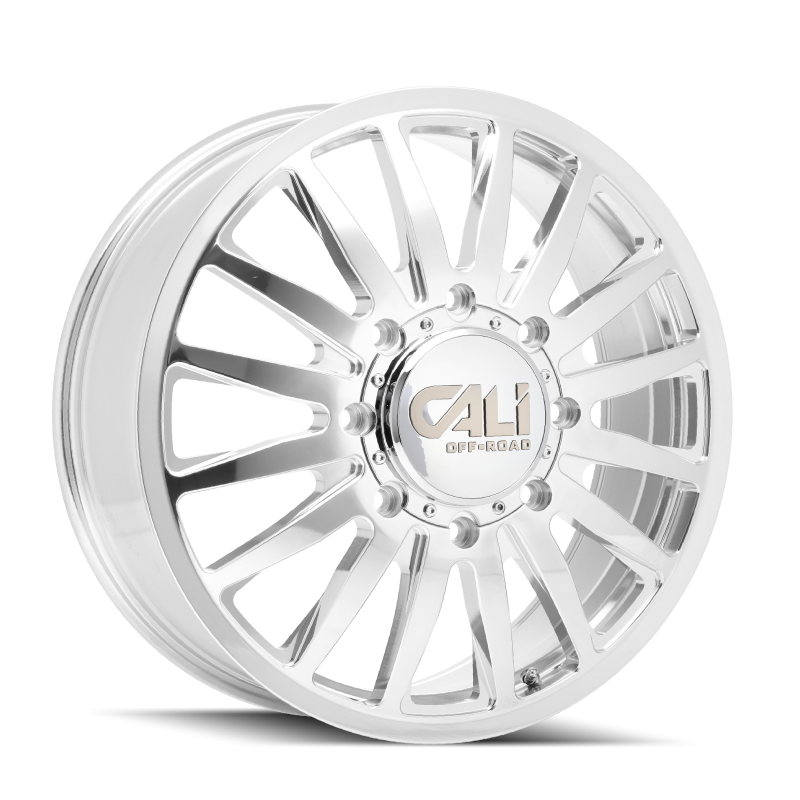 Cali Off-Road 9110D Summit Dually 22x8.25 / 8x210 BP / -192mm Offset / 154.2mm Hub Polished Wheel