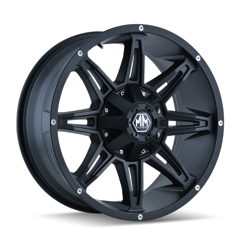 Mayhem 8090 Rampage 18x9 / 5x114.3 BP / 18mm Offset / 87mm Hub Matte Black Wheel