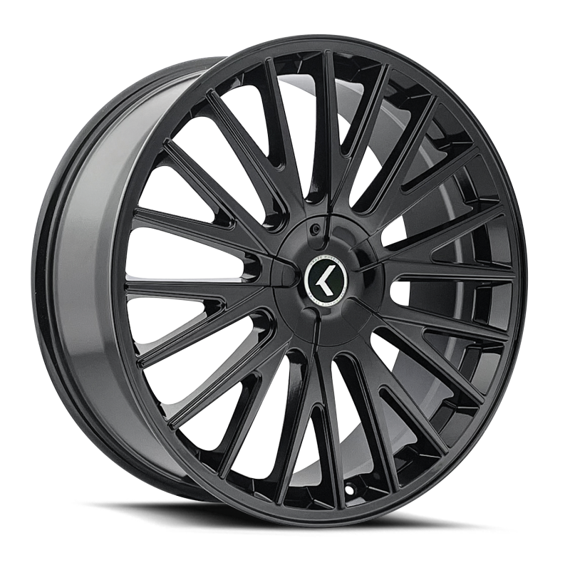 Kraze KR185 Double Down 17x8 / 5x108/114.3 BP / 38mm Offset / 73mm Hub Gloss Black Wheel