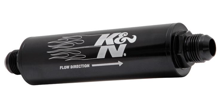 K&N 2in OD x 9in L 10AN 74 Micron In-Line Fuel/Oil Filter
