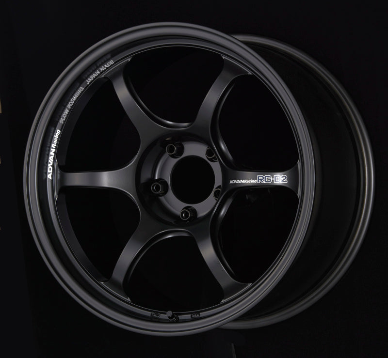 Advan RG-D2 18x7.5 +50 5x100 Semi Gloss Black Wheel