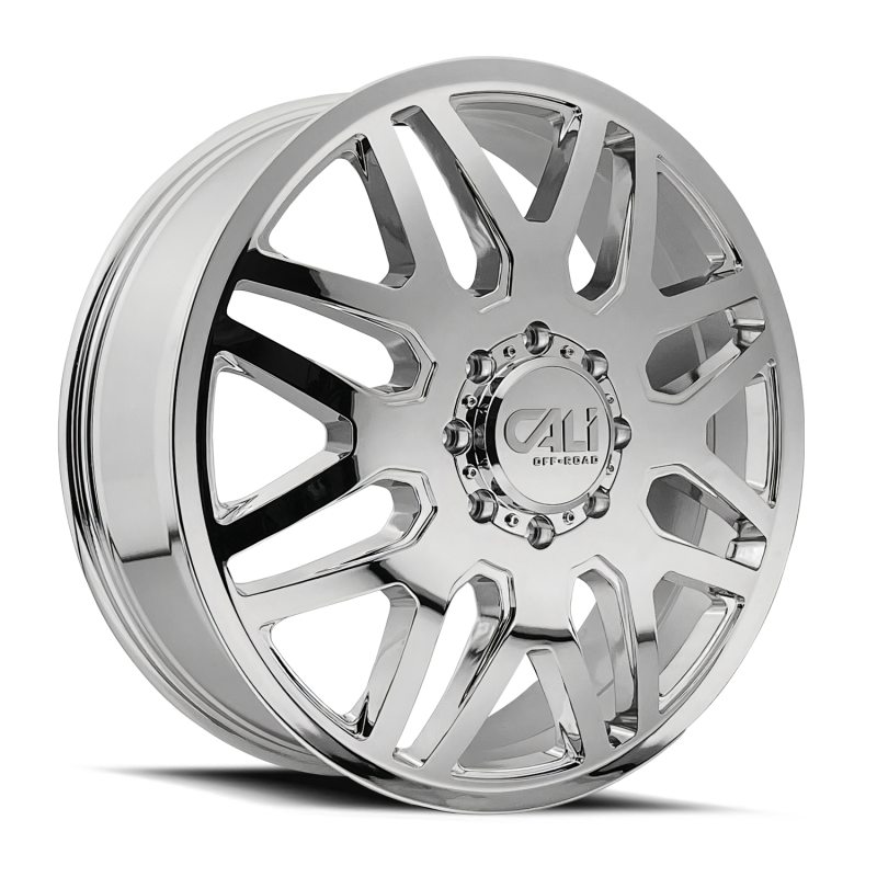 Cali Off-Road 9115D Invader Dually 22x8.25 / 8x165.1 BP / -192mm Offset / 121.3mm Hub Chrome Wheel