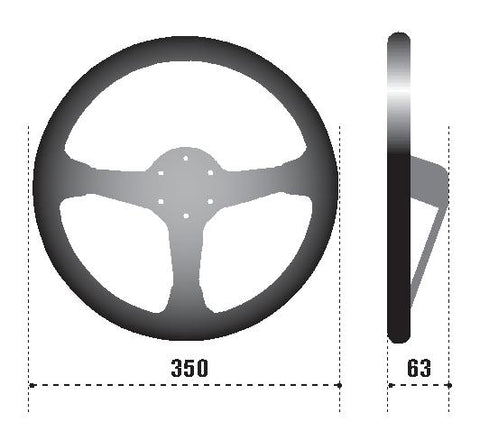 Sparco Steering Wheel 345 Leather Black