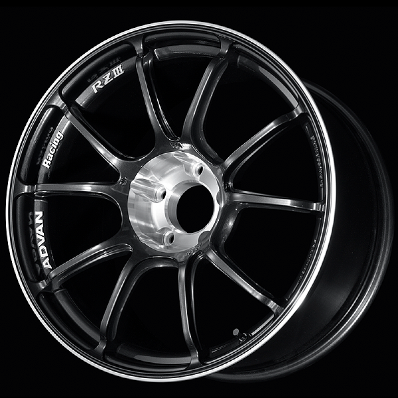 Advan RZIII 18x9.5 / +12 Offset / 5x114.3 BC / 73mm Bore / Black Gun Metallic & Diamond Cut