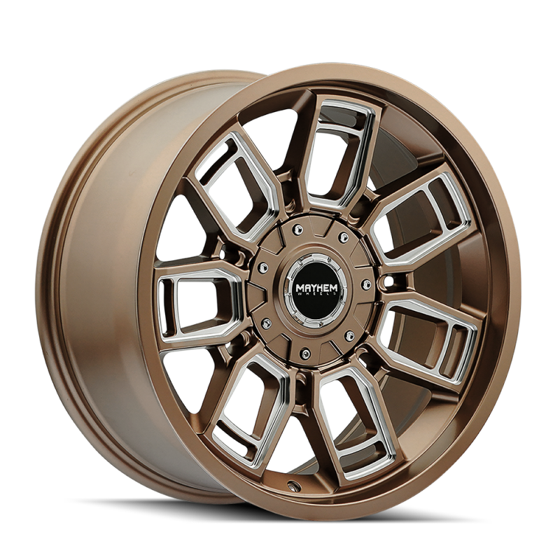 Mayhem 8118 Ordinance 20x9 / 5x127/139.7 BP / 87.1mm Hub Matte Bronze Wheel w/ Milled Spokes