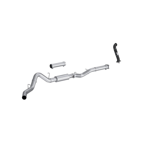 MBRP 2005 Chevy Silverado / GMC Sierra 2500/3500HD 4in OD CatBack Single Side Exit w/ Downpipe - AL