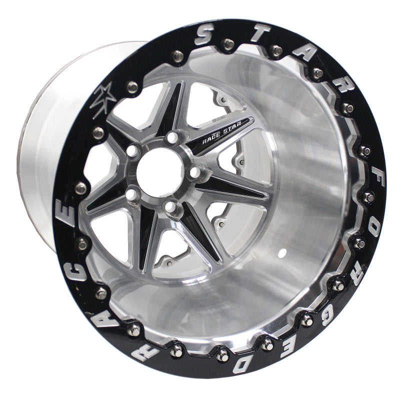 Race Star 72 ValStar 15x12 / 5x4.75BC / 4.5BS / 3.072in CB / Machined w/Black Accents Wheel