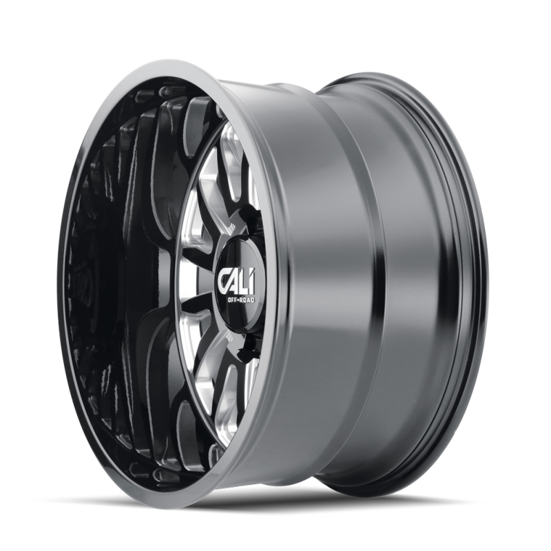 Cali Off-Road 9110 Summit 24x14 / 8x170 BP / -76mm Offset / 125.2mm Hub Gloss Black Milled Wheel