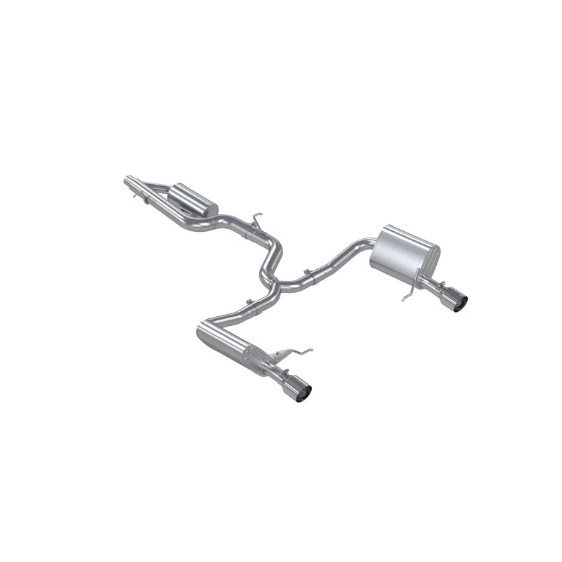 MBRP 17-19 VW Golf SportWagen/Alltrack 1.8T T304SS 3in Cat-Back 2.5in Dual Split Rear w/ SS Tips