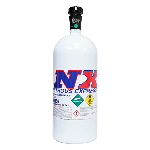 Nitrous Express 10lb Bottle w/Lightning 500 Valve -6 Bottle Nipple (6.89 DIA. X 20.19 TALL)