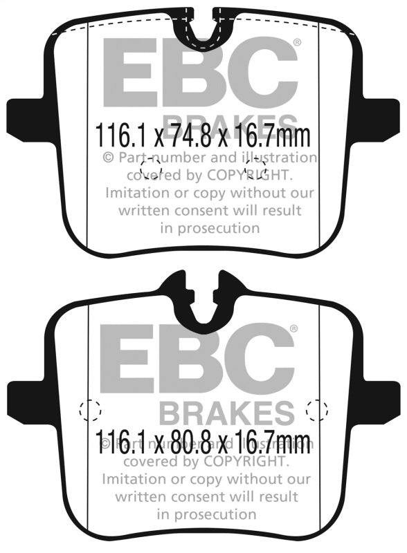 EBC Racing 2018 BMW M5 (F90) RP-X Race Rear Brake Pads