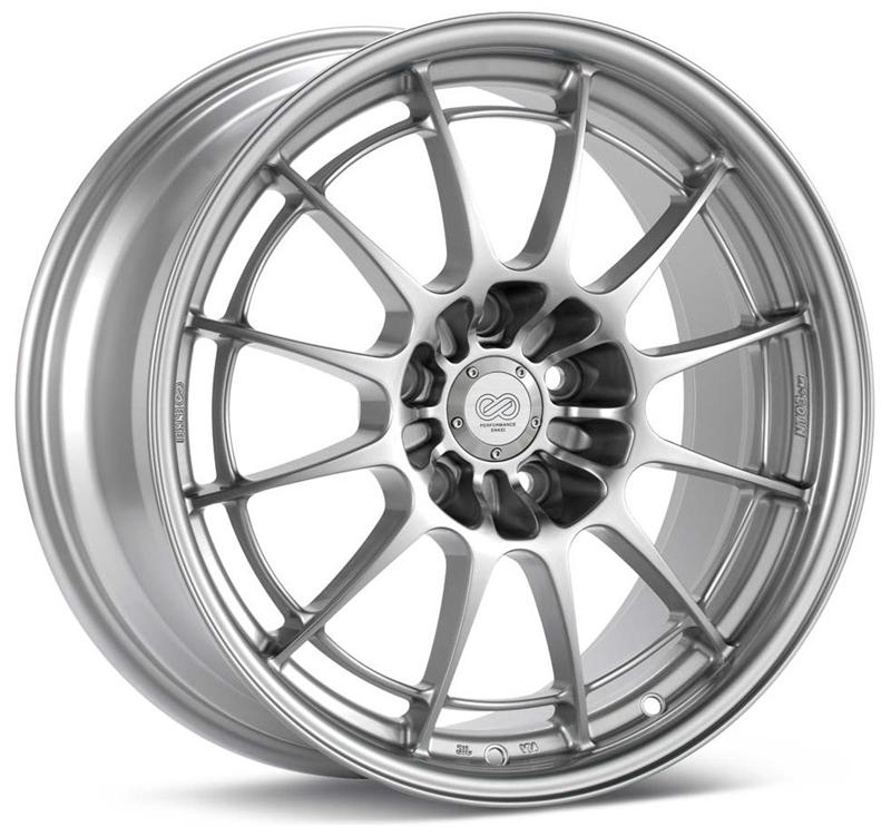 Enkei NT03+M 18x8.5 5x114.3 38mm Offset 72.6mm Bore Silver Wheel G35/350z