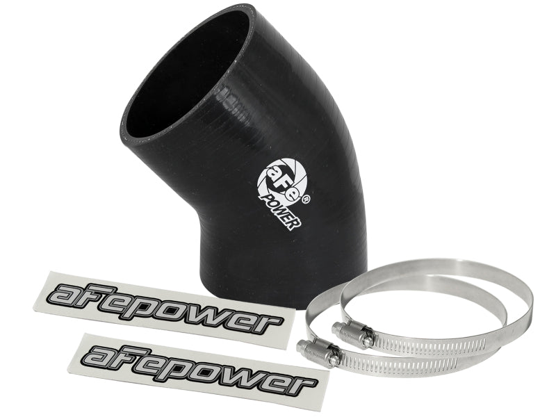 aFe Magnum FORCE Intake Coupling Kit (3 IN ID to 3-1/4 IN ID x 45 Deg.) Elbow Coupler - Black