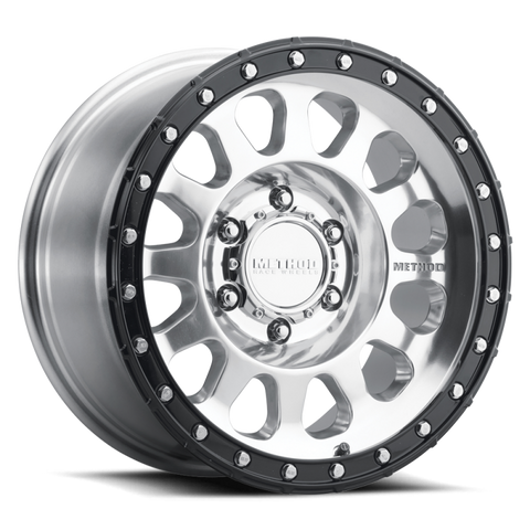Method MR315 17x8.5 0mm Offset 6x5.5 106.25mm CB Polished Wheel - Gloss Black Lip