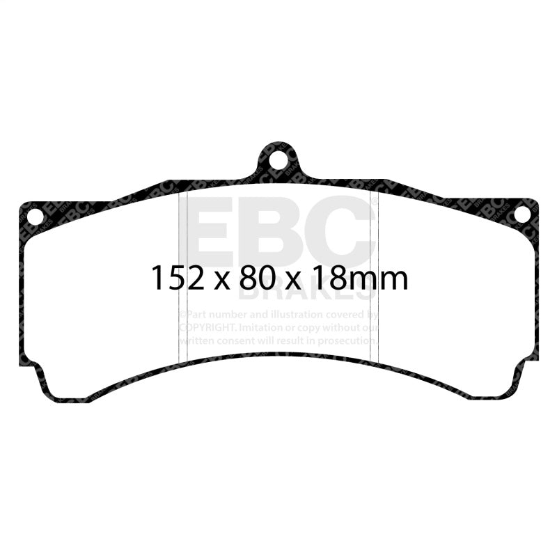 EBC Racing 10-12 Subaru Impreza RP-1 Race Front Brake Pads