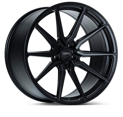 Vossen HF-3 24x10 / 5x120 / ET32 / 72.56 / Deep - Satin Black Wheel