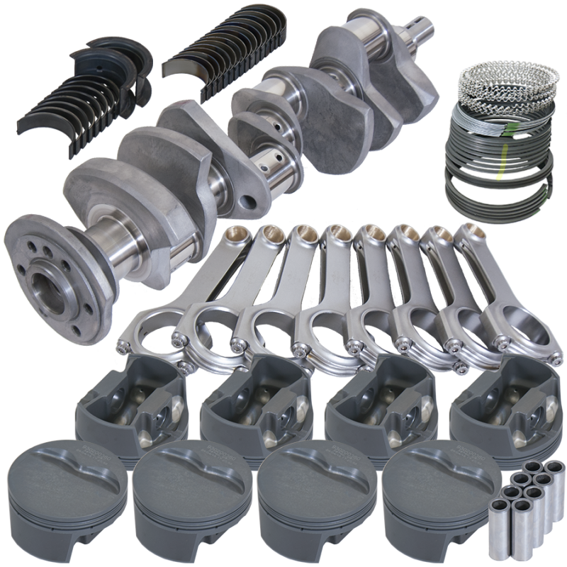 Eagle Chevy 327 3.250in Crank 6.125in H-Beam -5cc Flat Top 4.000in Pistons Rotating Assembly