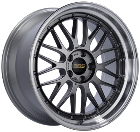 BBS LM 18x10 - 5x114.3 ET20 - PFS - Diamond Black w/Diamond Cut Machined Lip