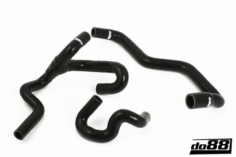 do88 SAAB 9-5 98-10 Heater Hoses for Cars w/Water Valve Black