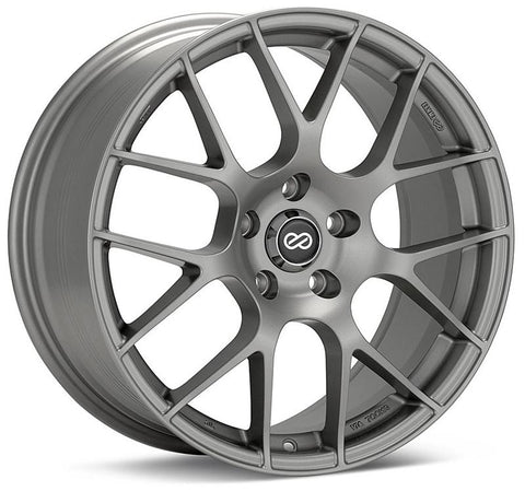 Enkei Raijin 18x8 35mm Offset 5x112 Bolt Pattern 72.6 Bore Diameter Hyper Silver Wheel