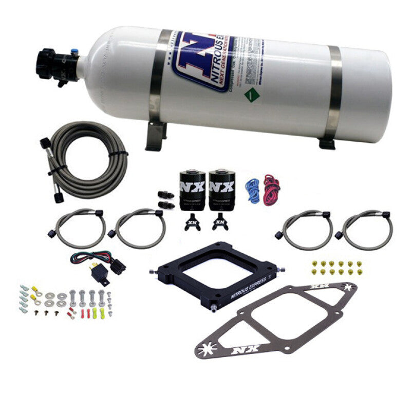 Nitrous Express 4500 Assassin Plate Pro Power Nitrous Kit (100-500HP) w/15lb Bottle