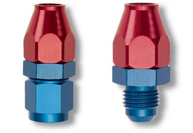 Russell Performance Black/Silver -6 AN Female Swivel to 3/8in Aluminum Tube