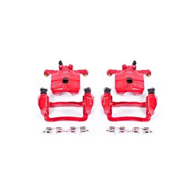 Power Stop 05-06 Saab 9-2X Rear Red Calipers w/Brackets - Pair